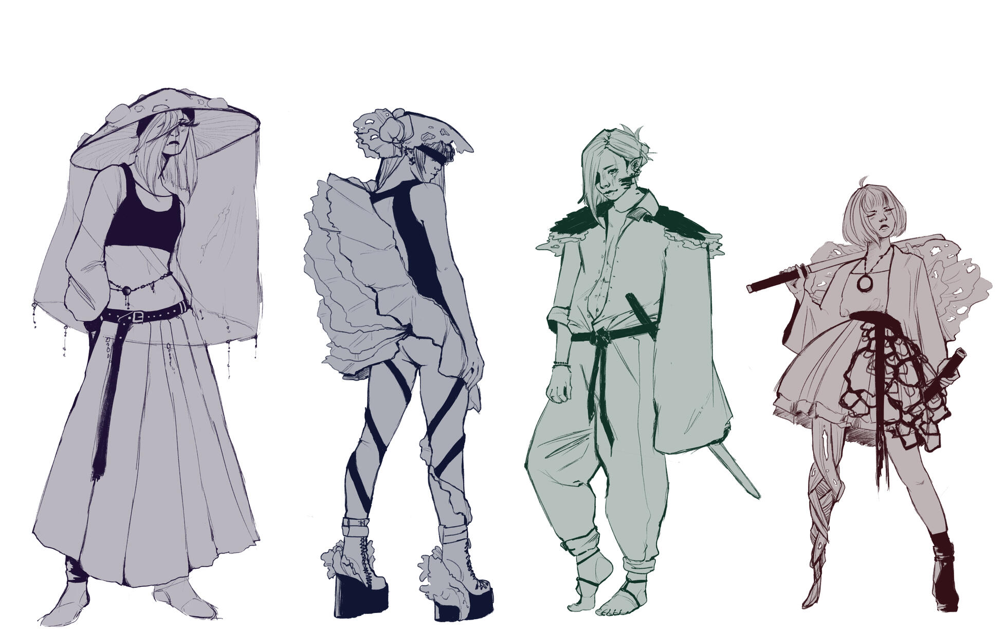 Mushroom Character designs